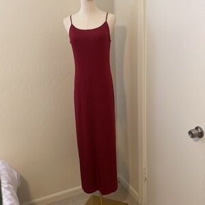 Vintage Victoria’s Secret 90s Slinky Red Maxi Dress - size M